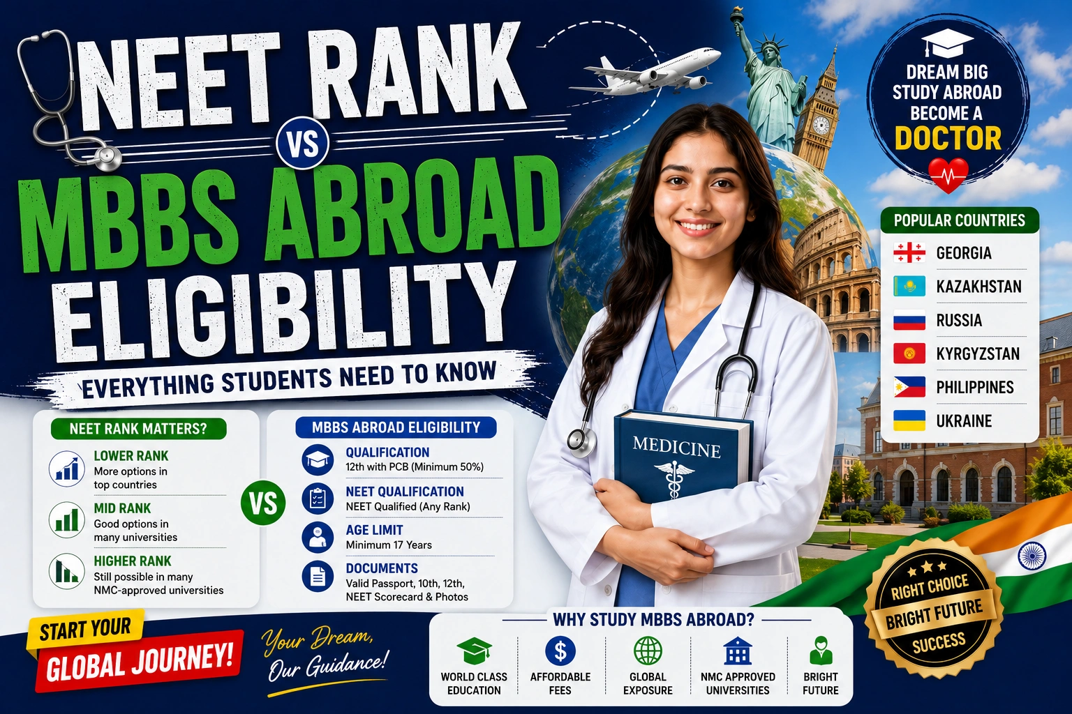 NEET Rank vs MBBS Abroad Eligibility: Everything Students Need to Know